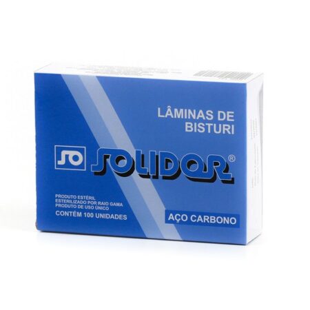 Lâmina de Bisturi Aço Carbono - Solidor (100unds)
